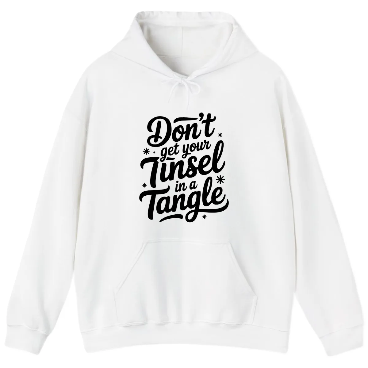 Don't Get Your Tinsel In A Tangle Hoodie in White