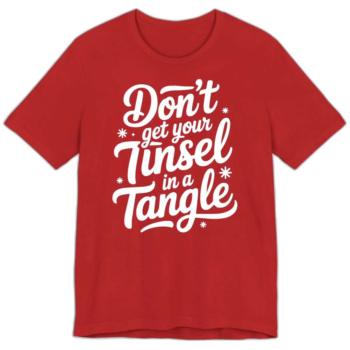 Don't Get Your Tinsel In A Tangle Premium T-Shirt in Red
