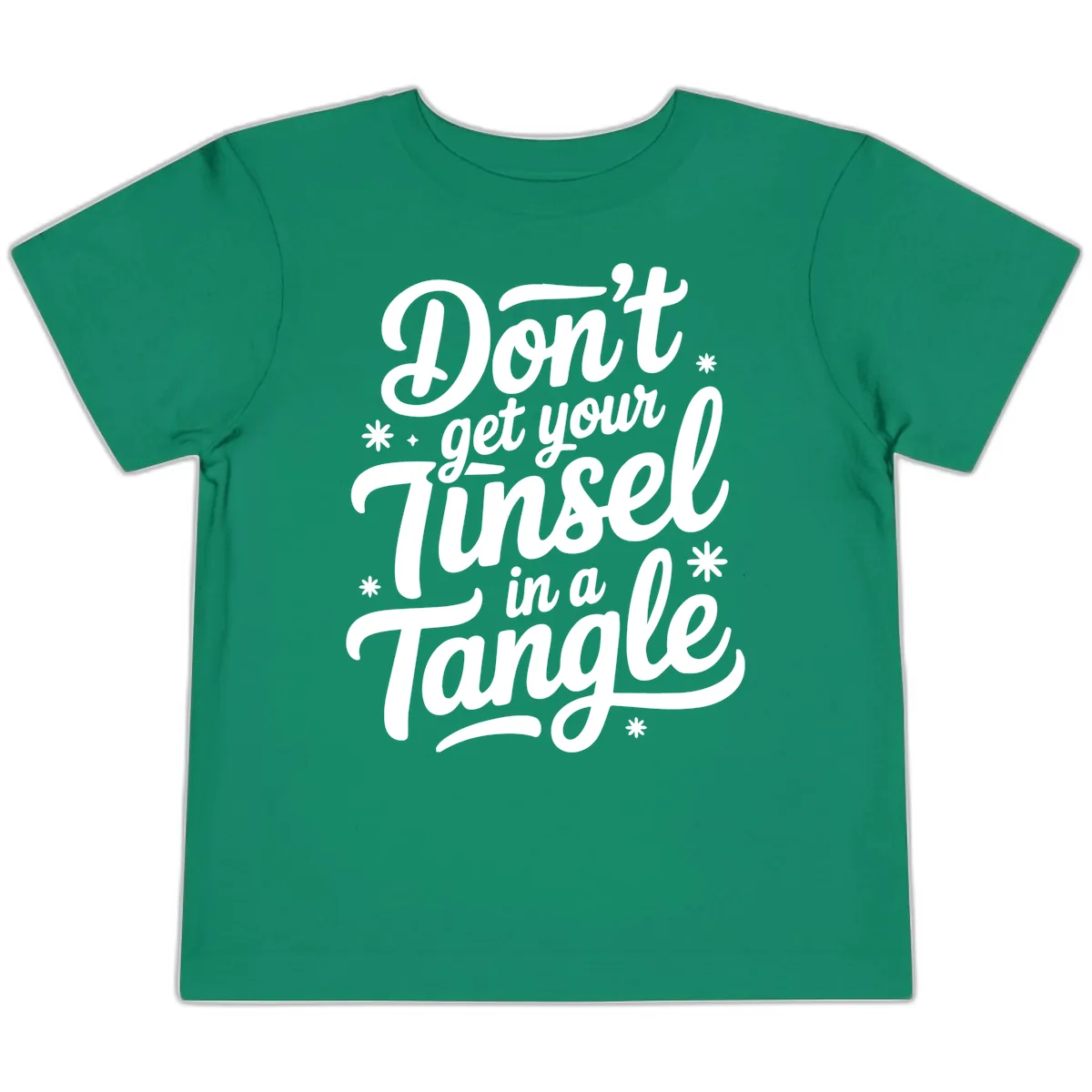 Don't Get Your Tinsel In A Tangle Toddler T-Shirt in Kelly