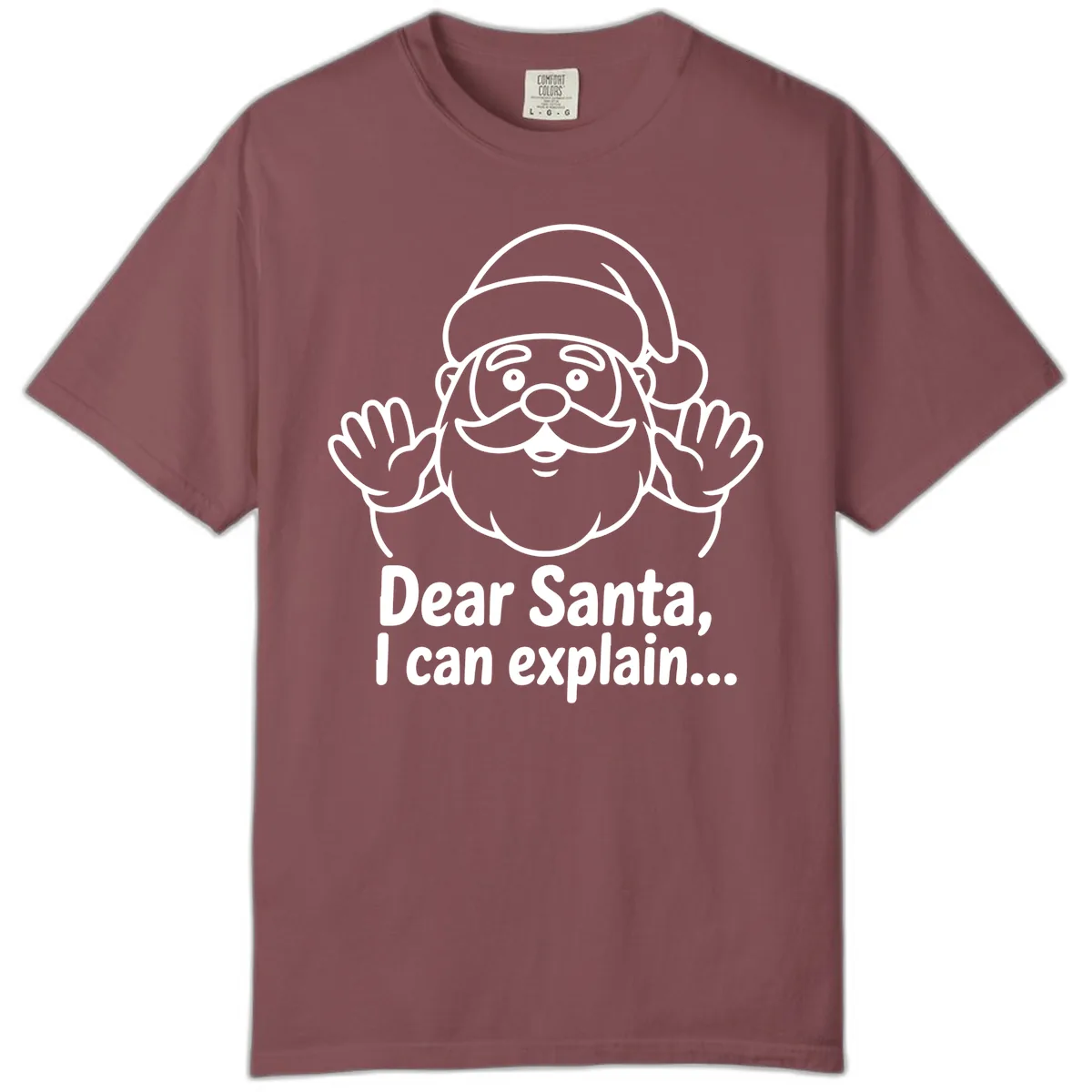 Dear Santa I Can Explain Christmas Design Comfort Color in Brick