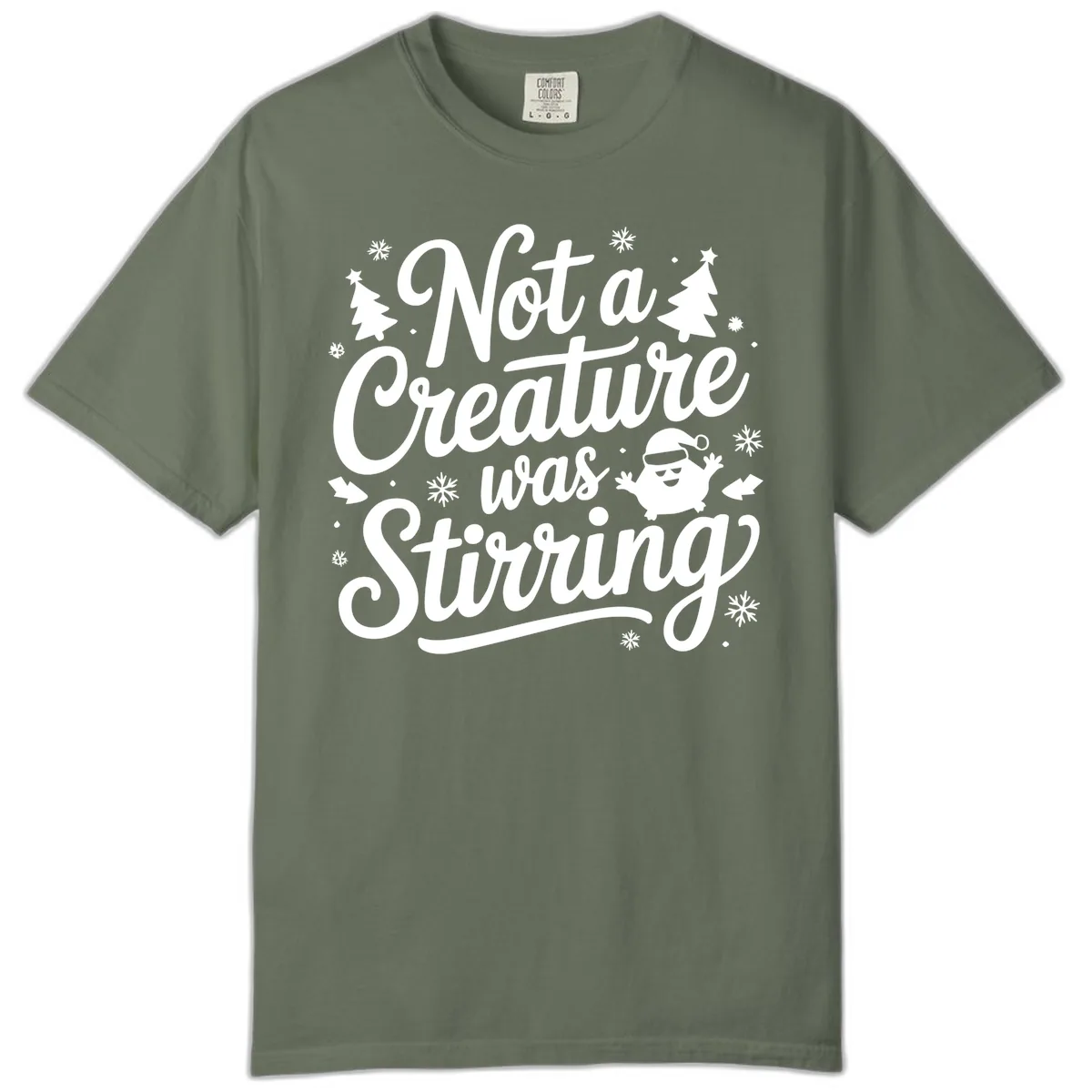 Not A Creature Was Stirring Design Comfort Color in Moss
