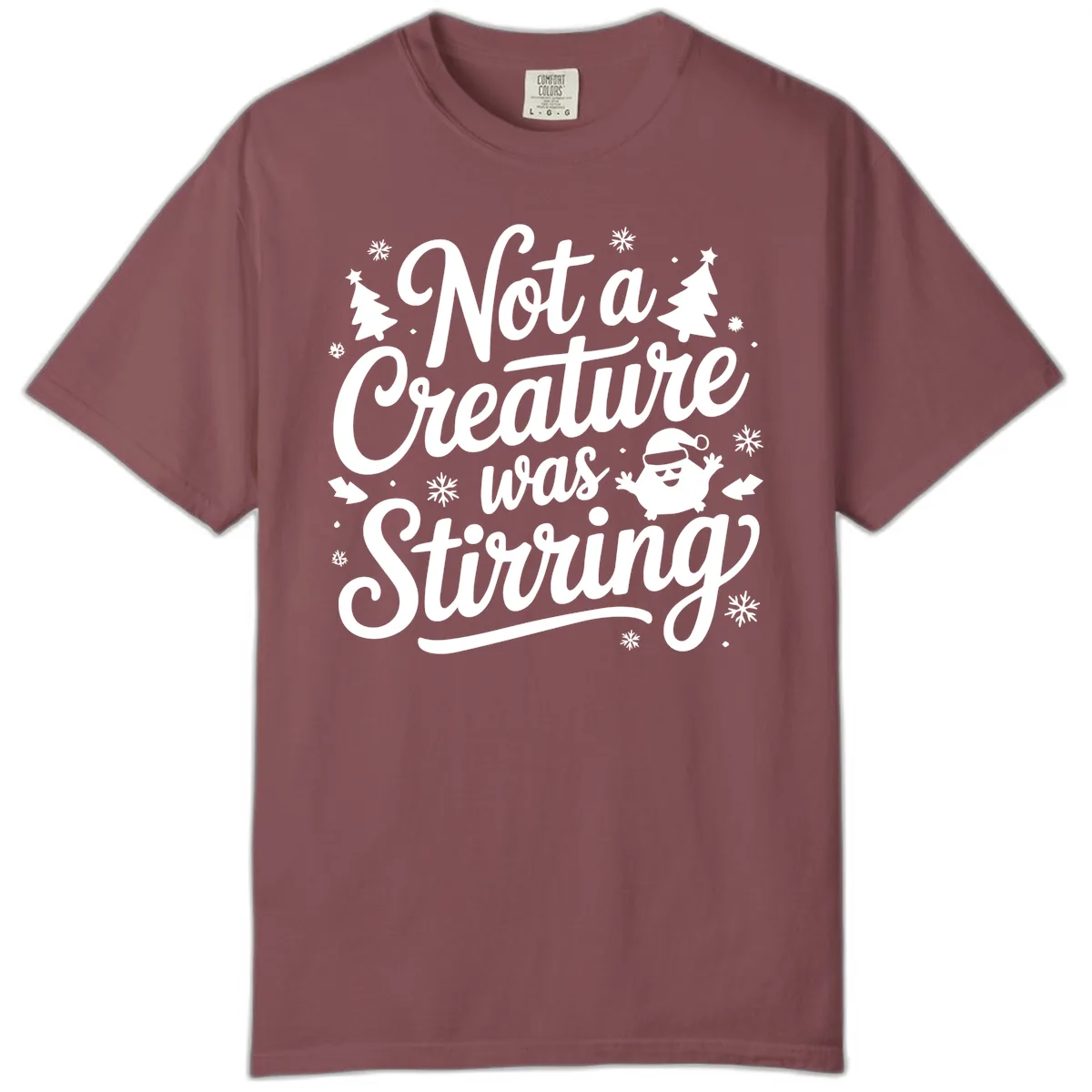 Not A Creature Was Stirring Design Comfort Color in Brick