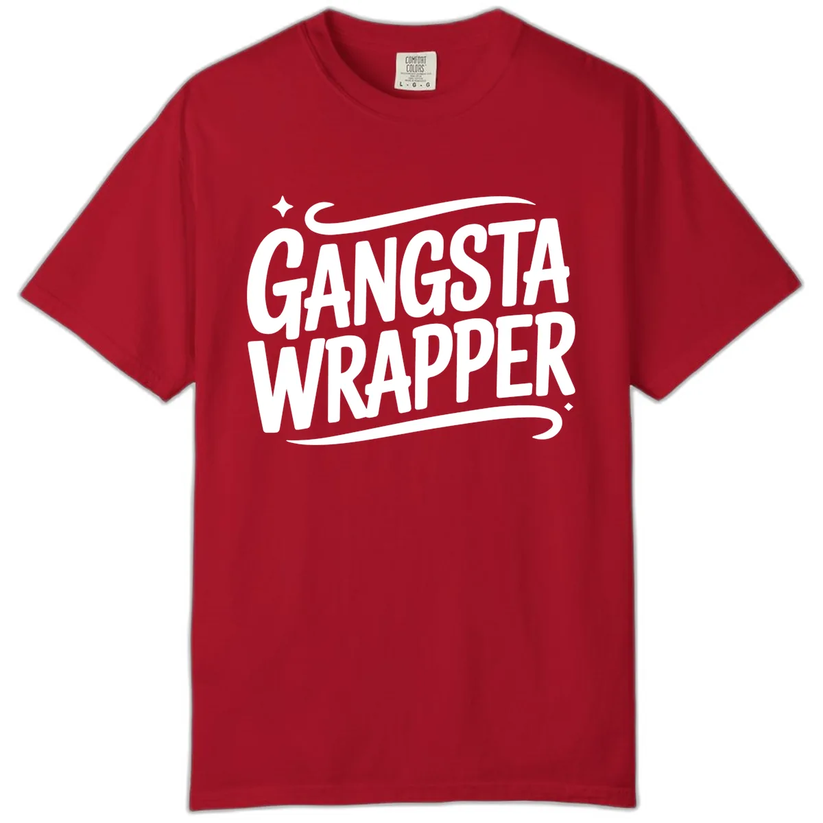 Gangsta Wrapper Typography Design Comfort Color in Red