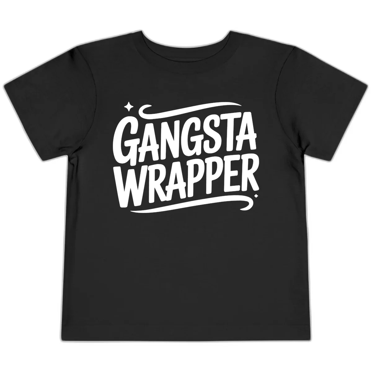 Gangsta Wrapper Typography Design Toddler T-Shirt in Black