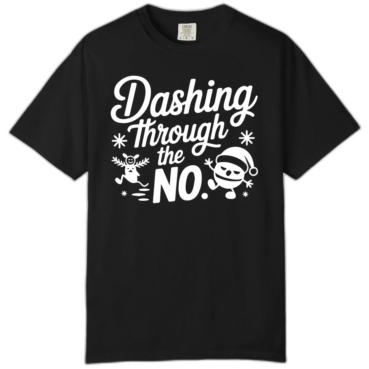 Dashing Through The No. Comfort Color in Black