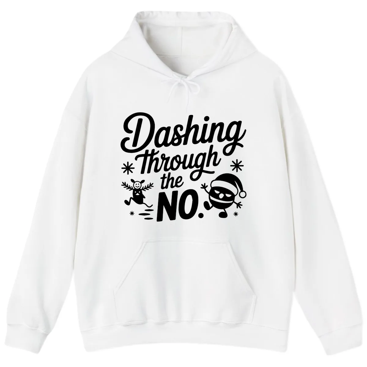 Dashing Through The No. Hoodie in White