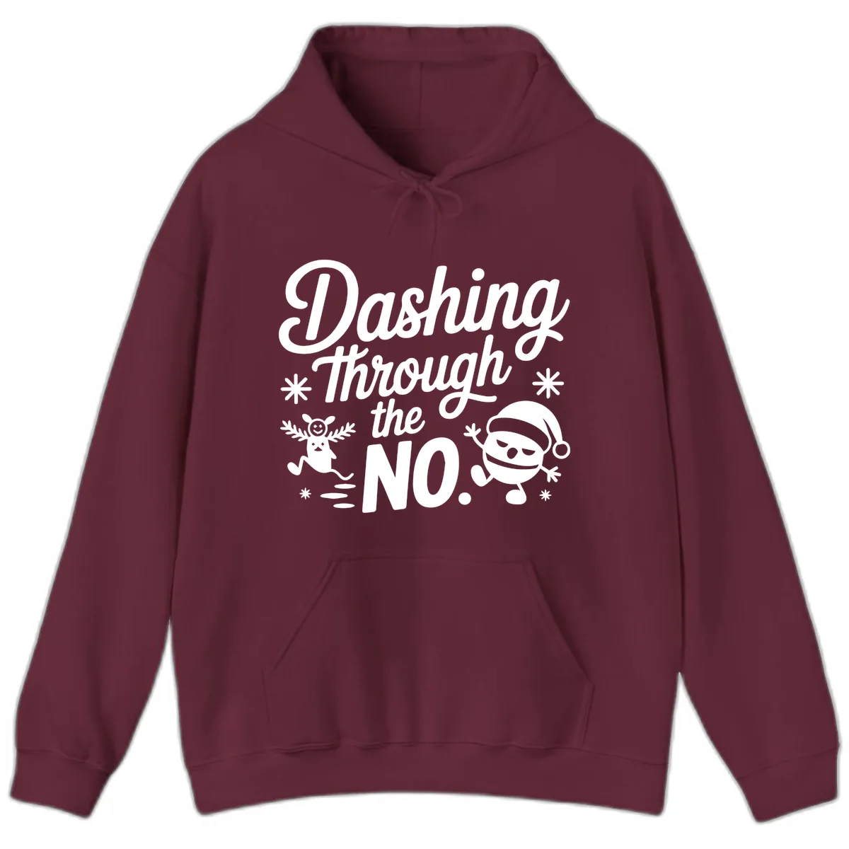 Dashing Through The No. Hoodie in Maroon