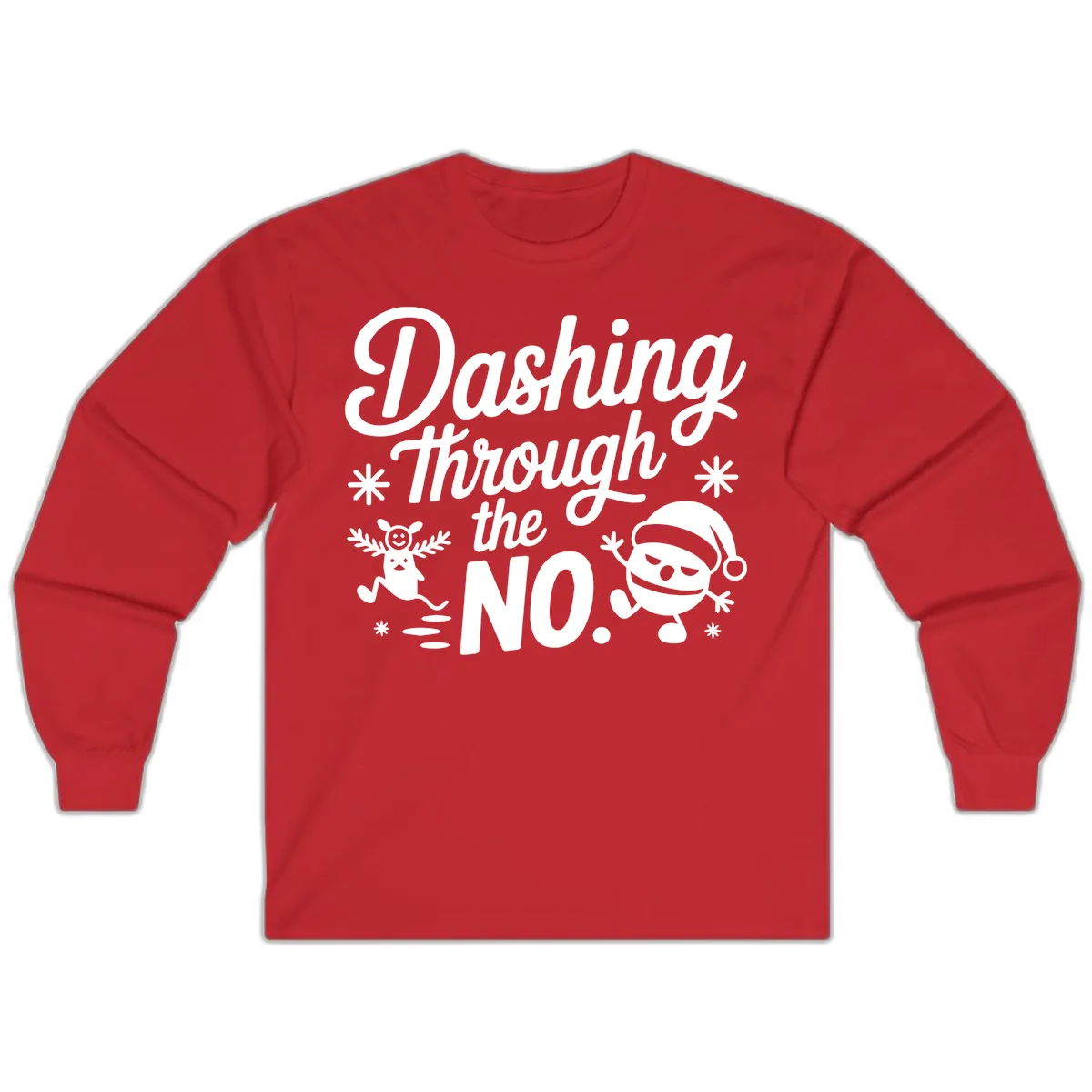 Dashing Through The No. Long Sleeve in Red