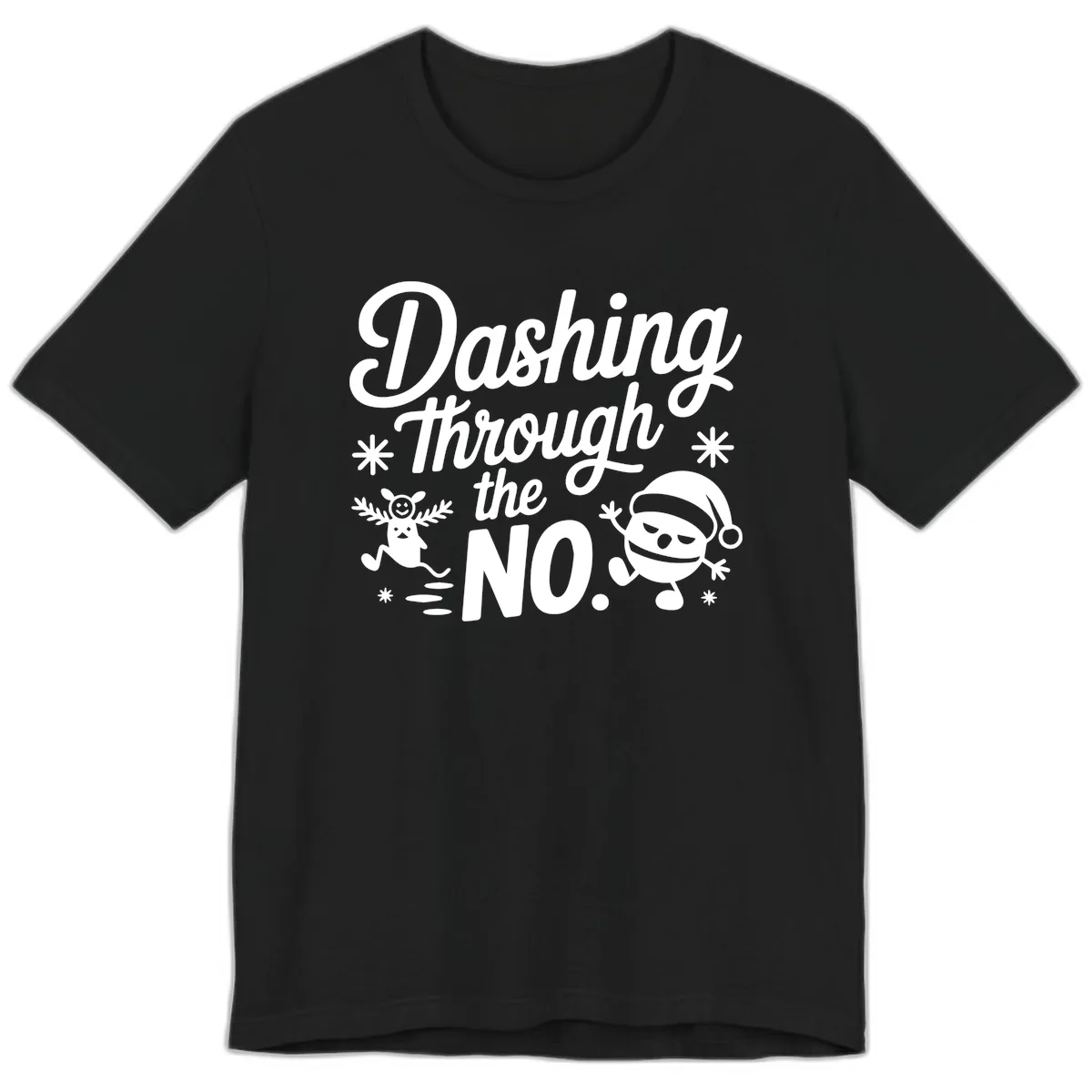 Dashing Through The No. Premium T-Shirt in Black