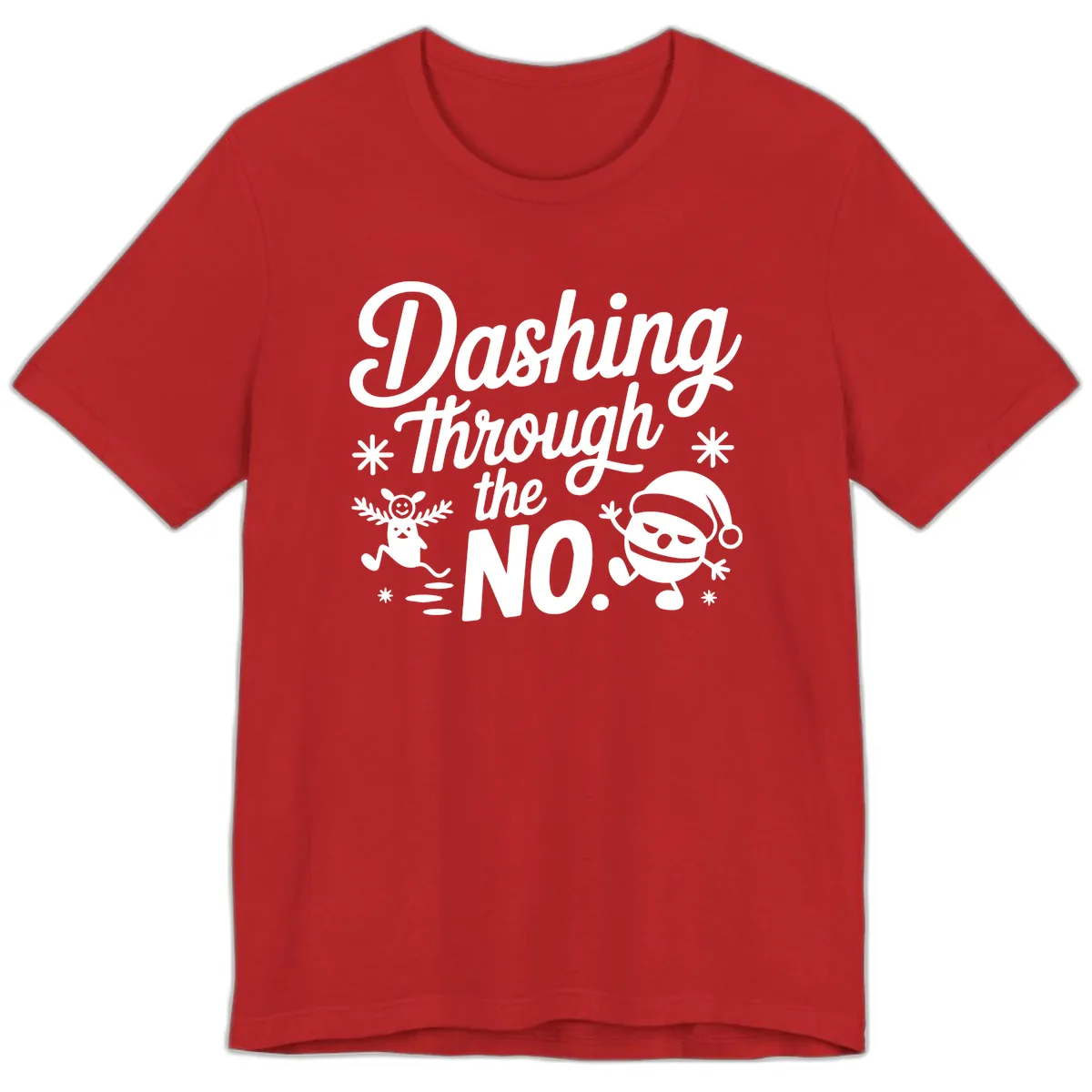 Dashing Through The No. Premium T-Shirt in Red