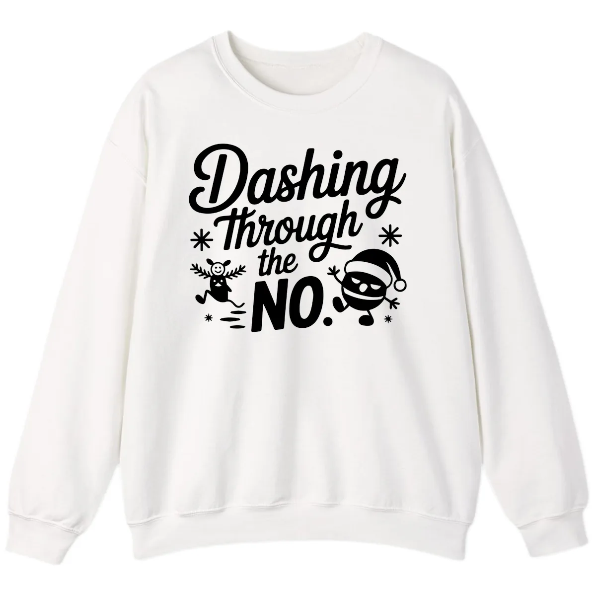 Dashing Through The No. Sweatshirt in White