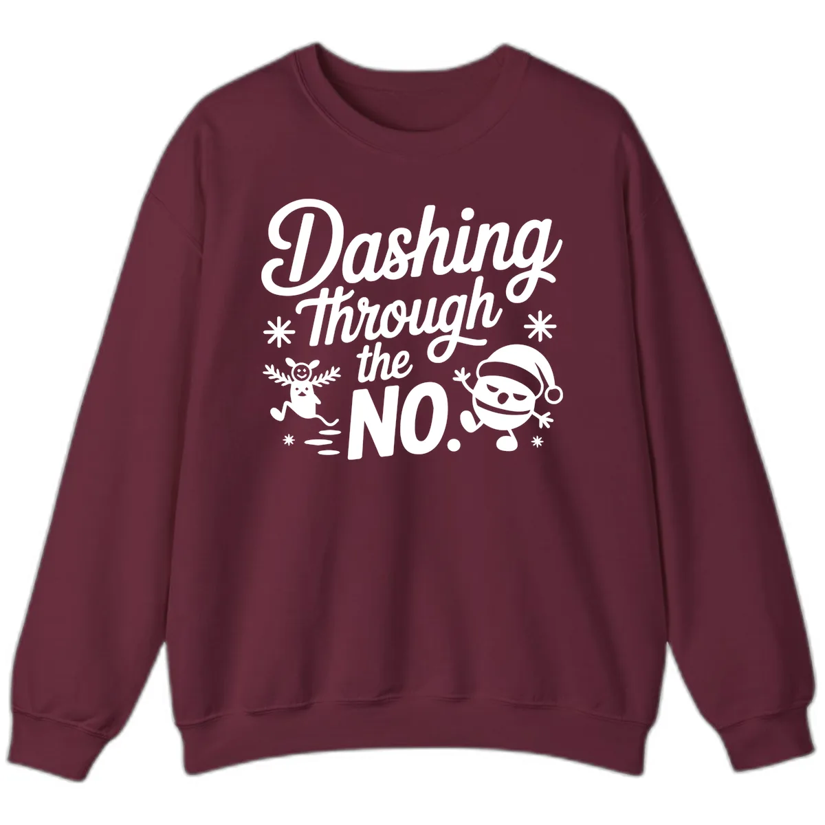 Dashing Through The No. Sweatshirt in Maroon