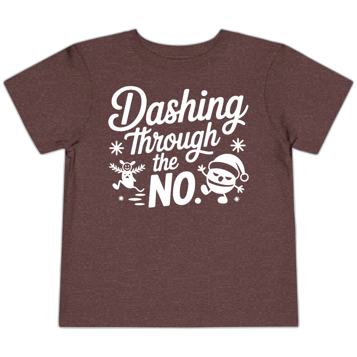 Dashing Through The No. Toddler T-Shirt in Heather Maroon