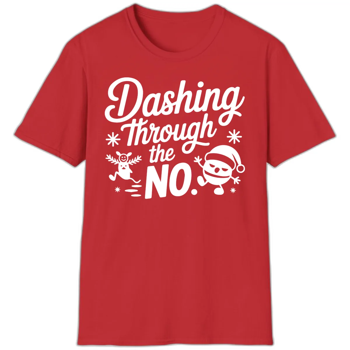 Dashing Through The No. T-Shirt in Red