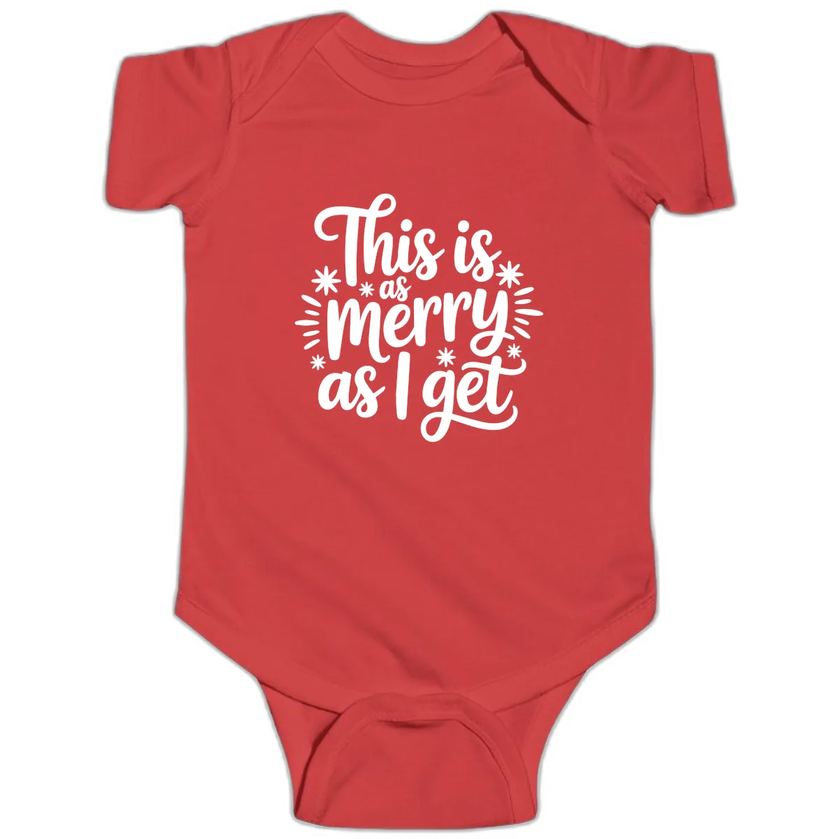 This Is As Merry As I Get Baby Onesie in Red
