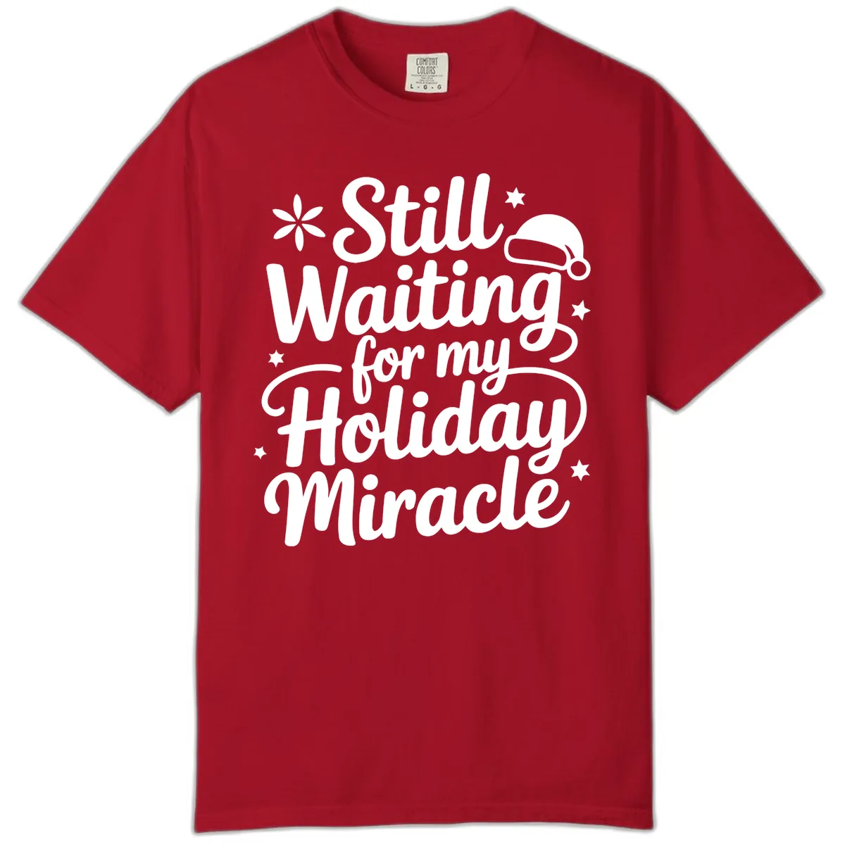 Waiting For My Holiday Miracle Comfort Color in Red