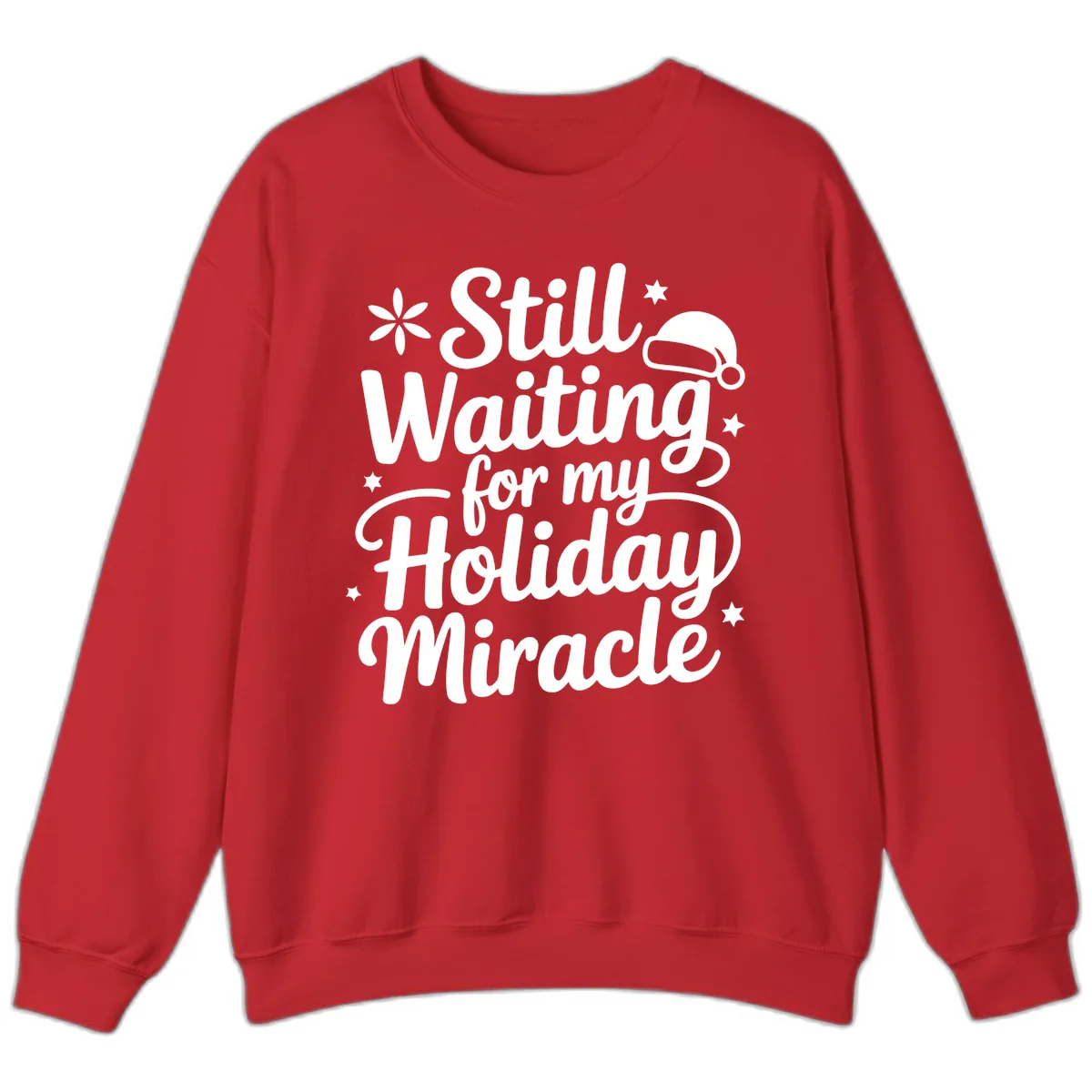Waiting For My Holiday Miracle Sweatshirt in Red