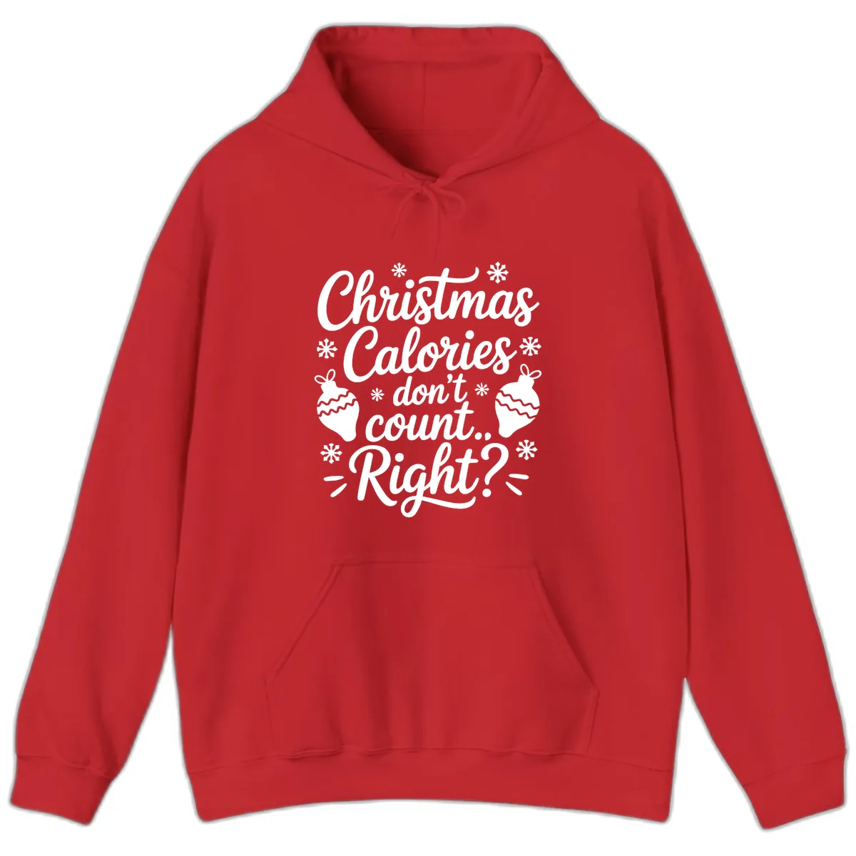Christmas Calories Don't Count Right Hoodie in Red
