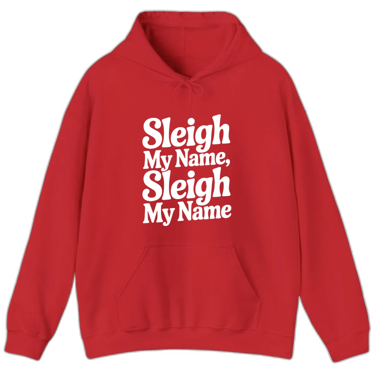 Sleigh My Name Sleigh My Name Typography Hoodie in Red
