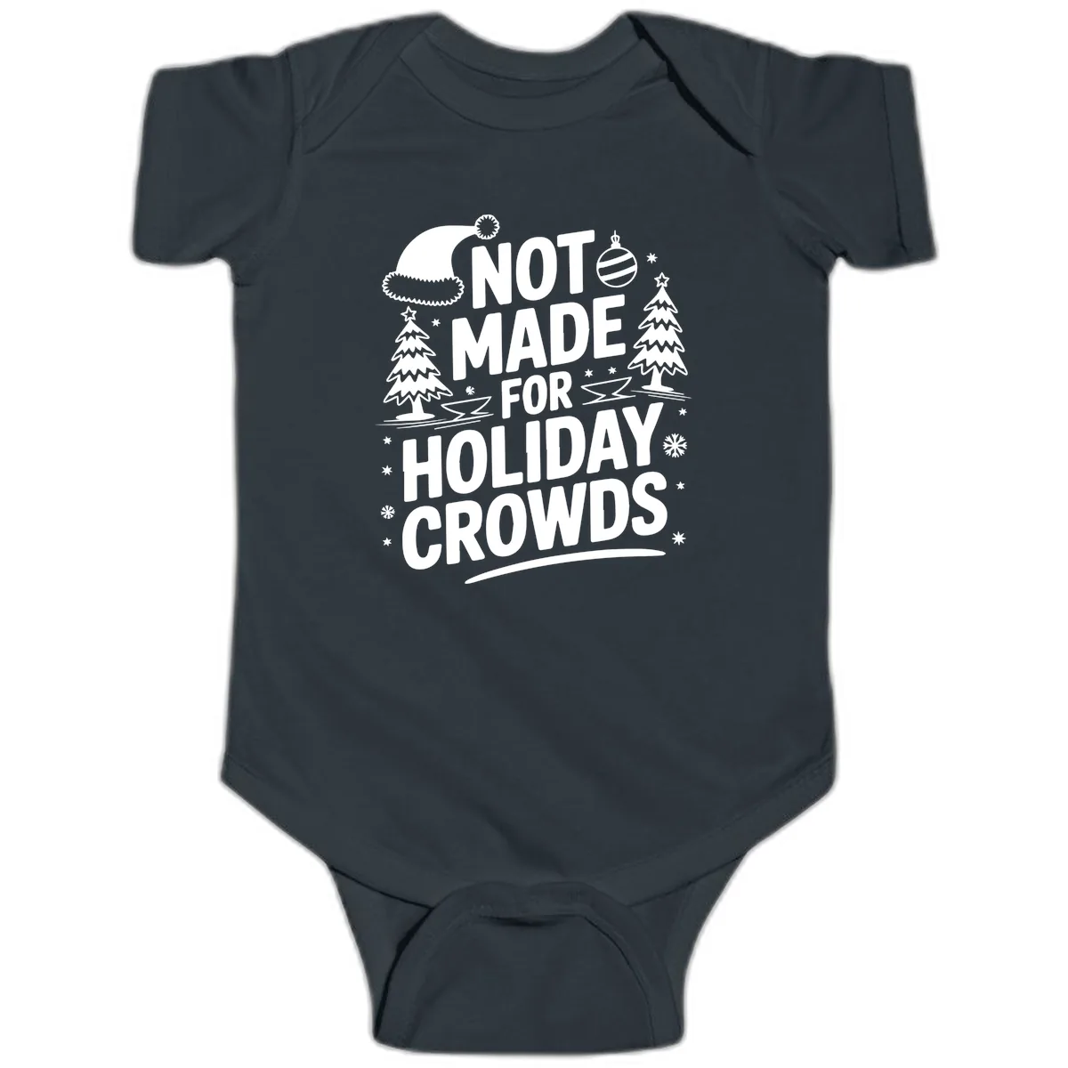 Not Made For Holiday Crowds Design Baby Onesie in Black