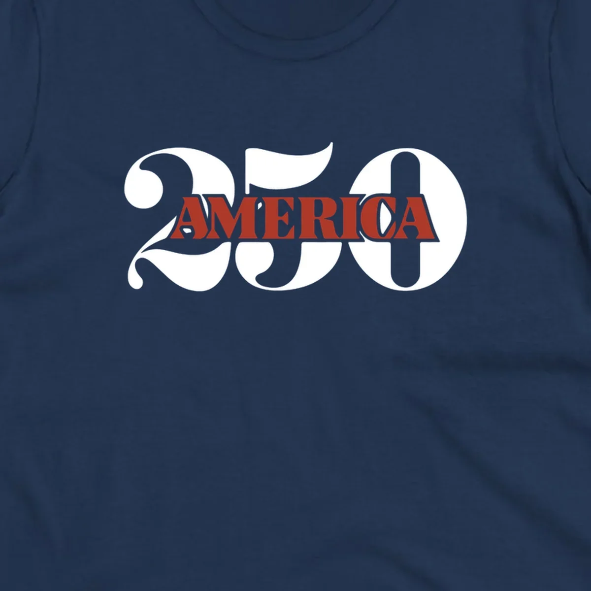 Bold typography design for America's 250th anniversary celebration, featuring '250' and 'AMERICA'.