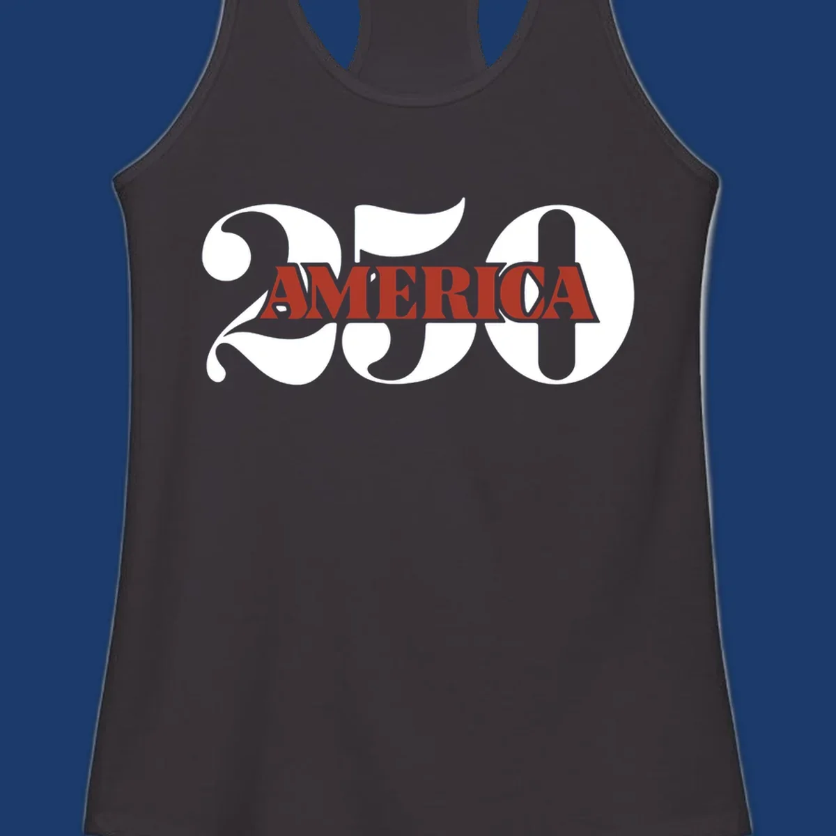 Bold typography design for America's 250th anniversary celebration, featuring '250' and 'AMERICA'.