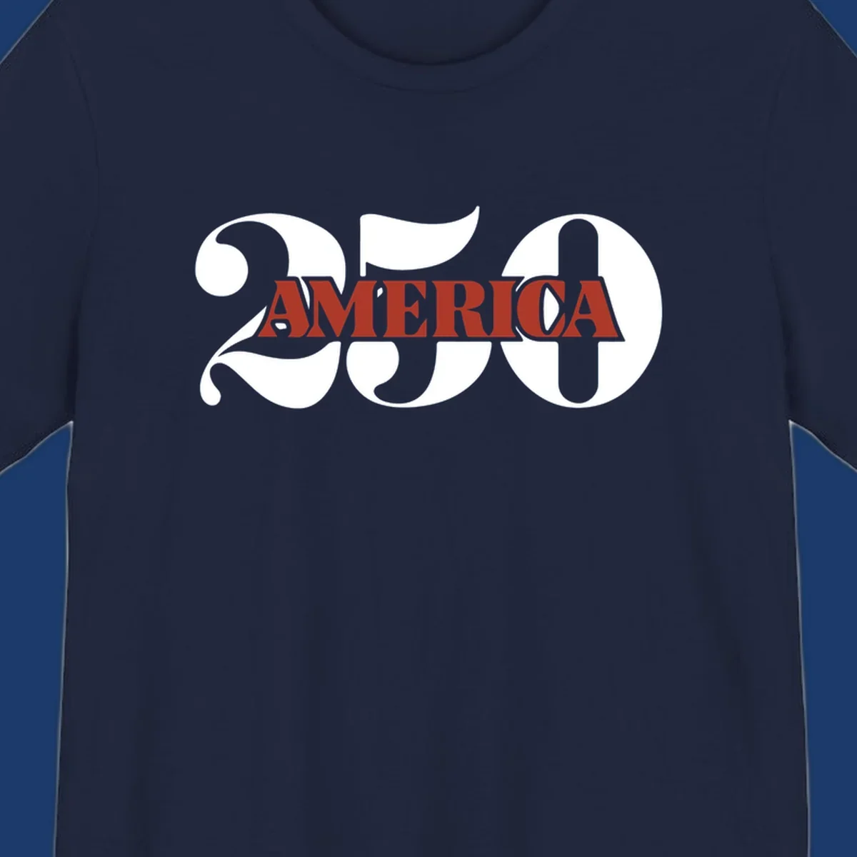 Bold typography design for America's 250th anniversary celebration, featuring '250' and 'AMERICA'.