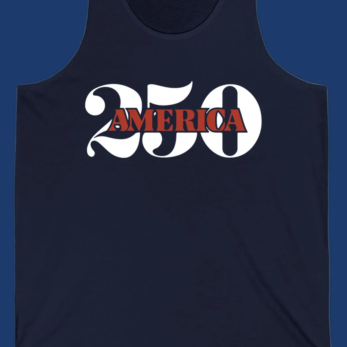 Bold typography design for America's 250th anniversary celebration, featuring '250' and 'AMERICA'.
