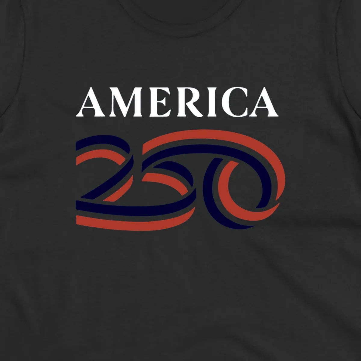 America 250th Anniversary Celebration design with text AMERICA and graphic 250.