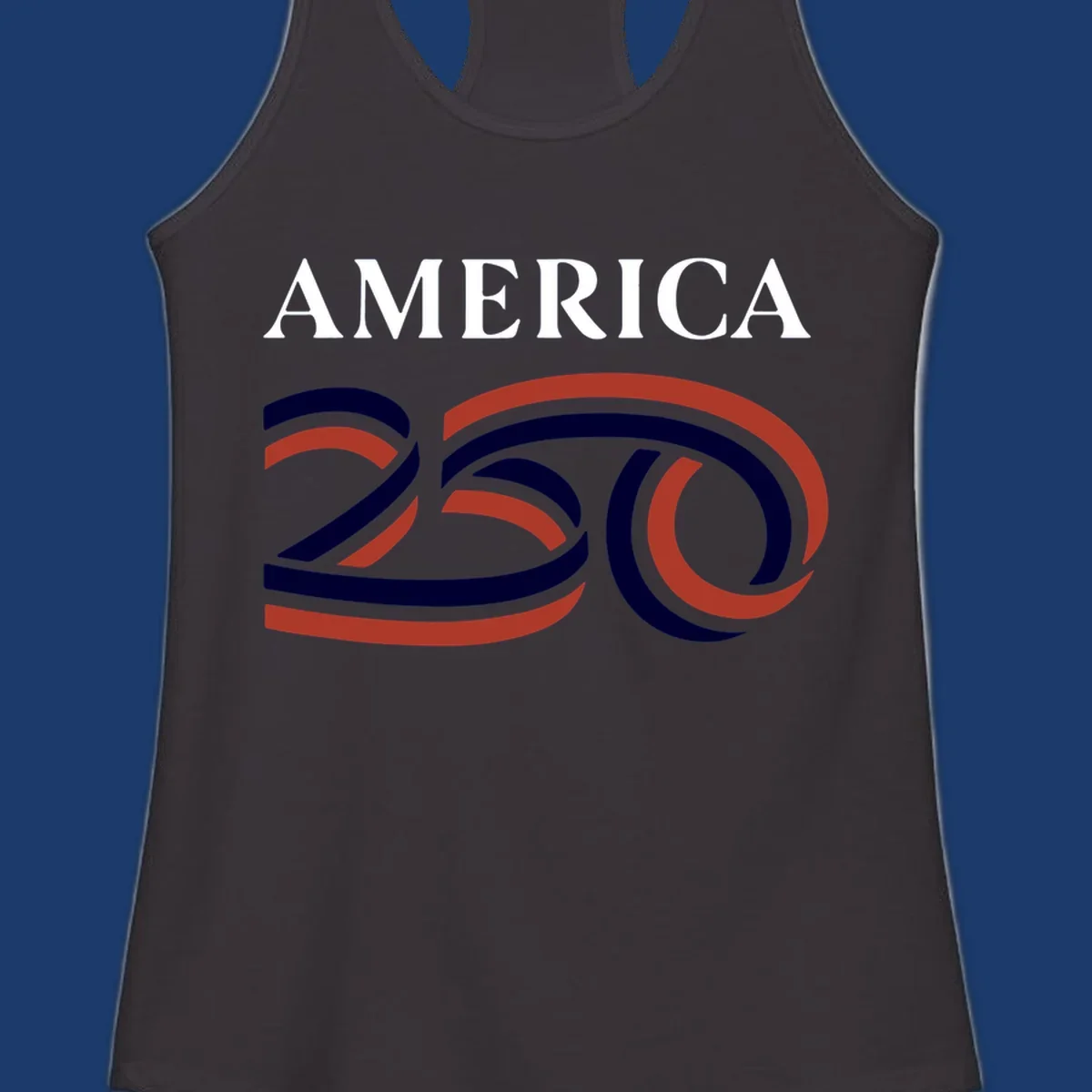 America 250th Anniversary Celebration design with text AMERICA and graphic 250.