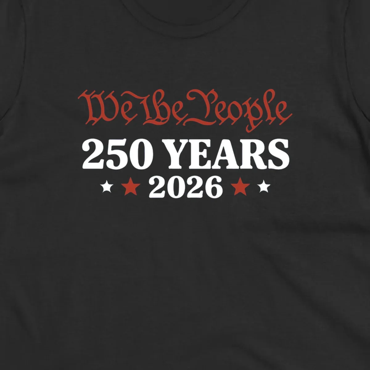 America 250 Years 2026 design featuring 'We the People' text and stars.