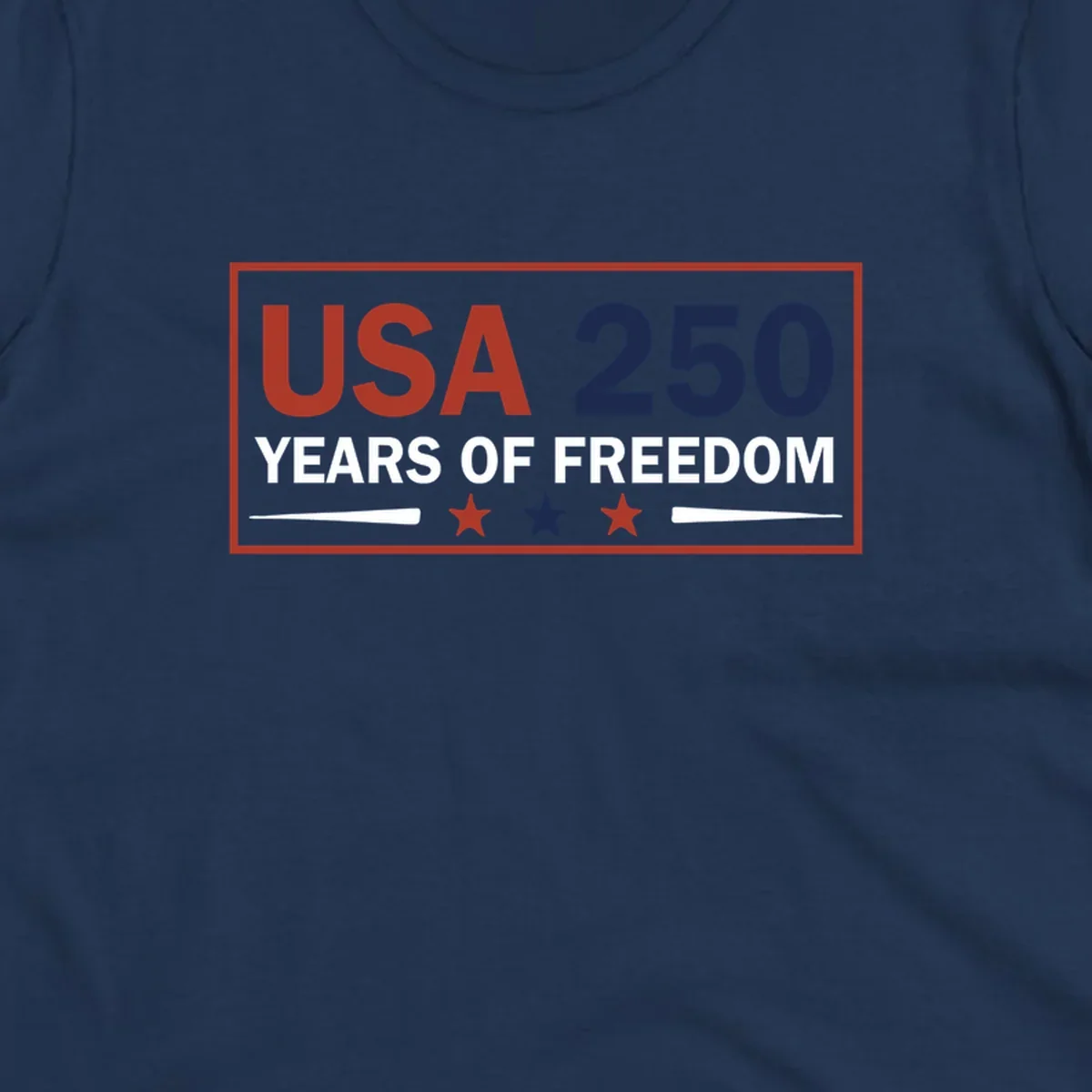 USA 250 freedom patriotic text and graphic design for celebration.