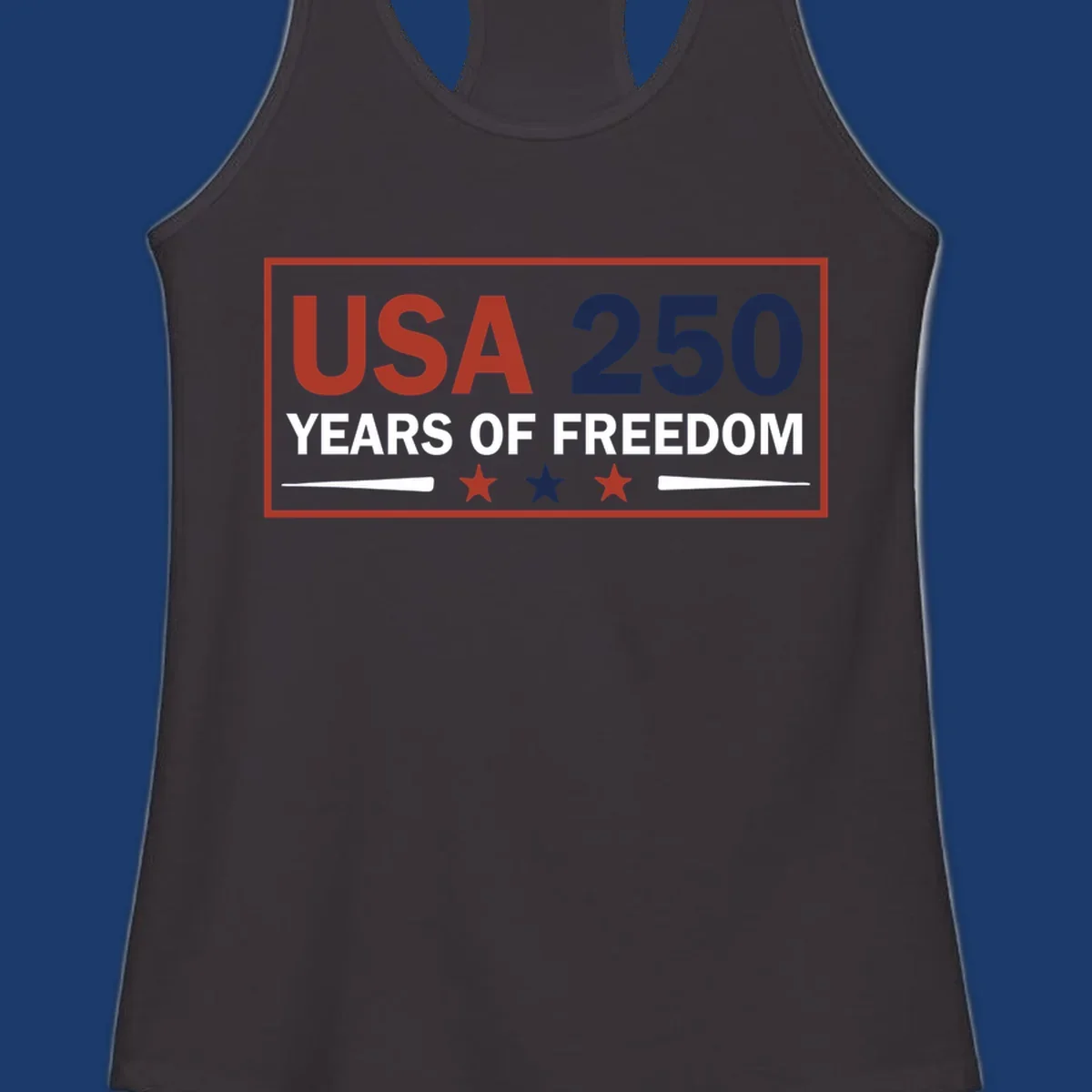 USA 250 freedom patriotic text and graphic design for celebration.