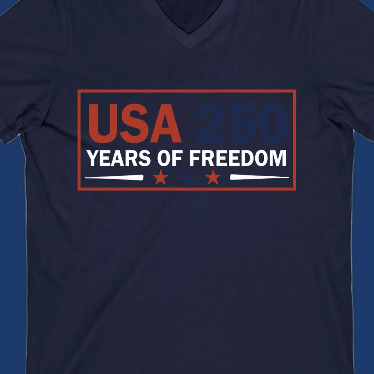 USA 250 freedom patriotic text and graphic design for celebration.