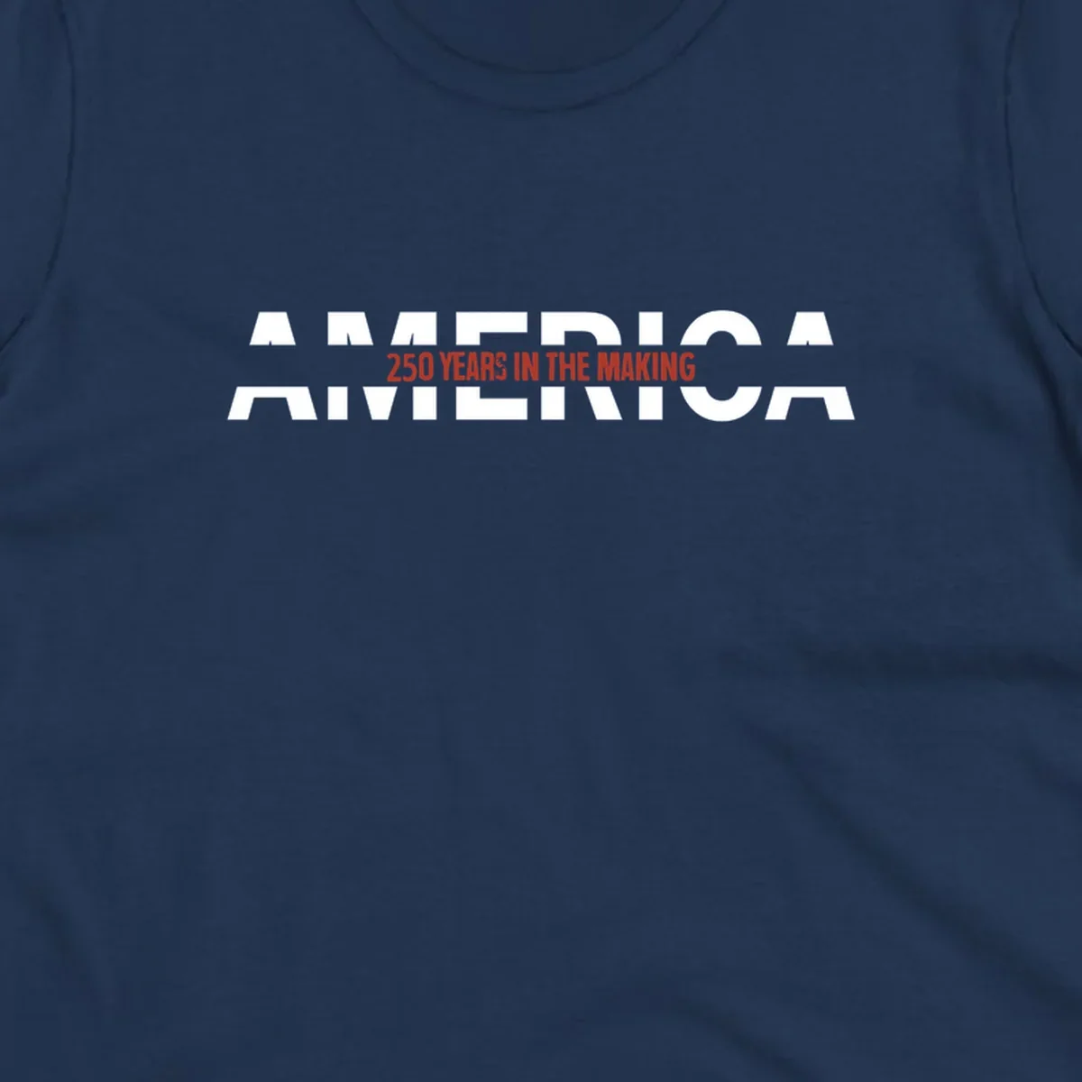 America 250 Years In The Making bold typography design celebrating the 250th anniversary.