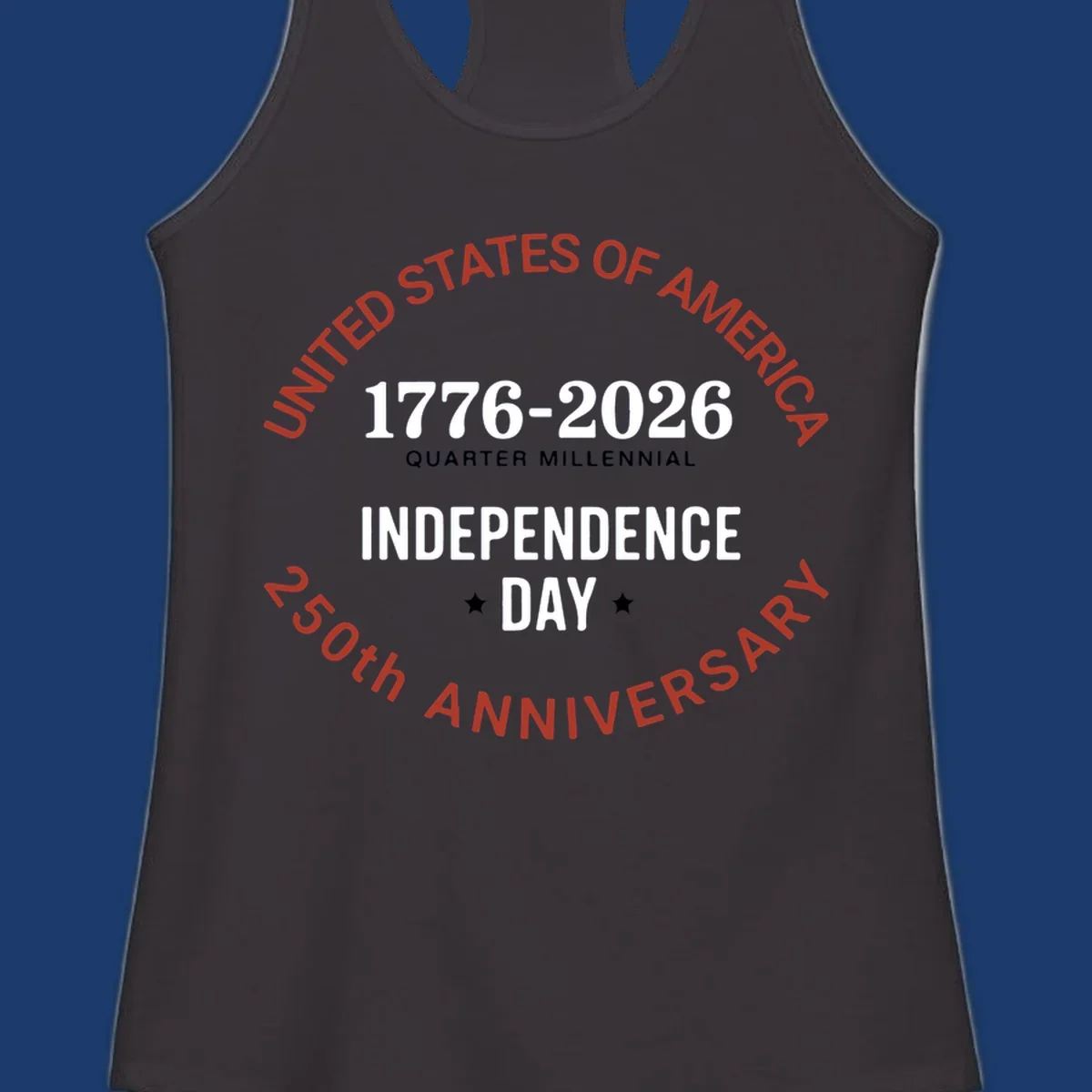 Typography design for America's 250th Anniversary celebration, featuring '1776-2026 Independence Day'.