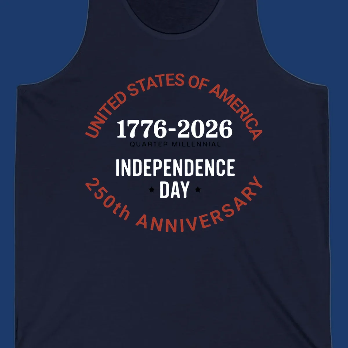 Typography design for America's 250th Anniversary celebration, featuring '1776-2026 Independence Day'.