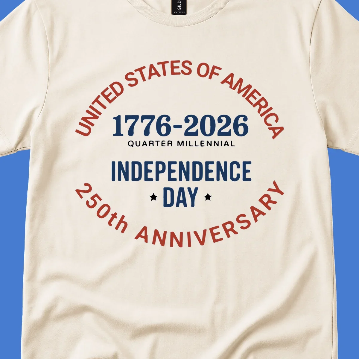 Typography design for America's 250th Anniversary celebration, featuring '1776-2026 Independence Day'.