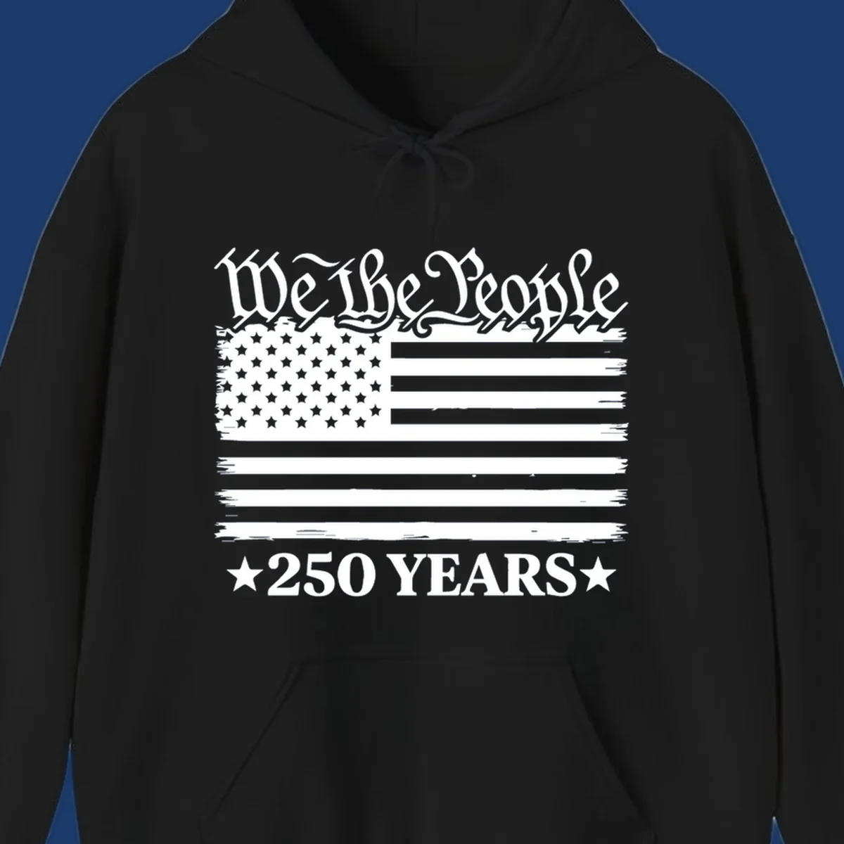 We the People 250 years America patriotic flag design.