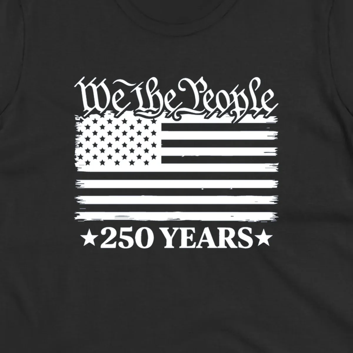 We the People 250 years America patriotic flag design.