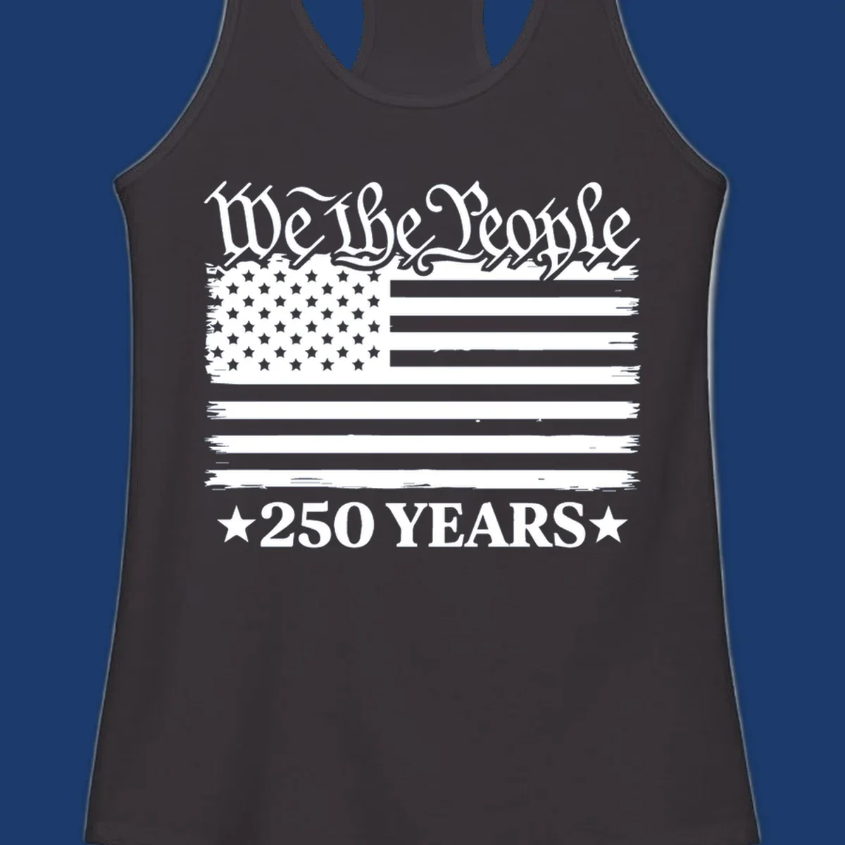 We the People 250 years America patriotic flag design.