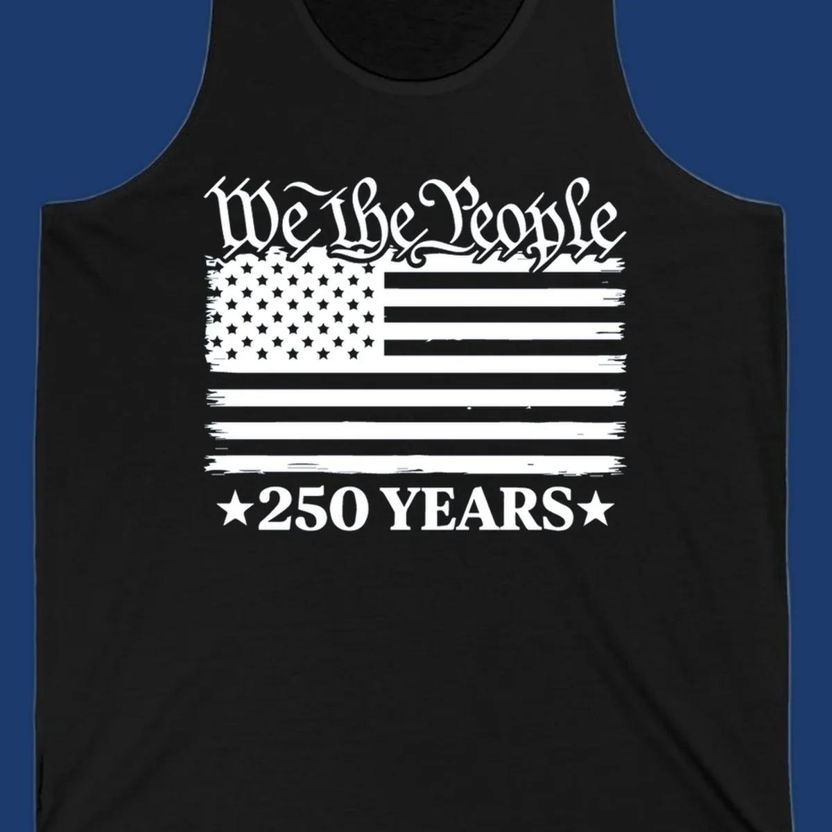 We the People 250 years America patriotic flag design.