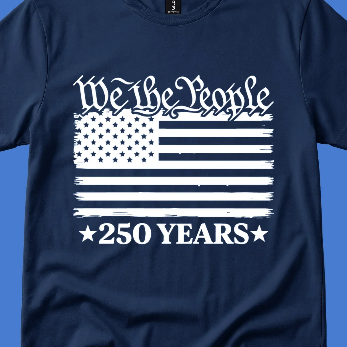 We the People 250 years America patriotic flag design.