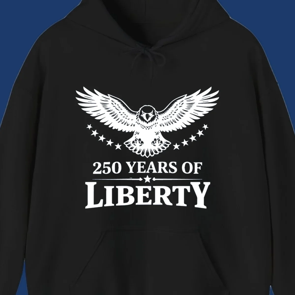 America 250th anniversary eagle with wings spread and '250 Years Of Liberty' text.