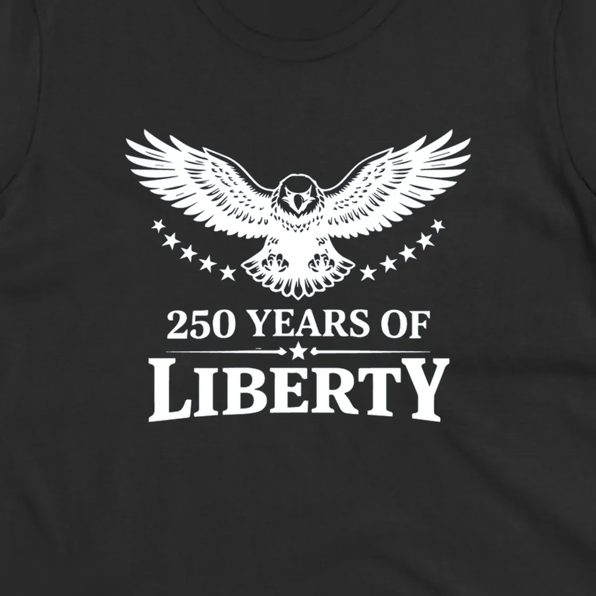 America 250th anniversary eagle with wings spread and '250 Years Of Liberty' text.