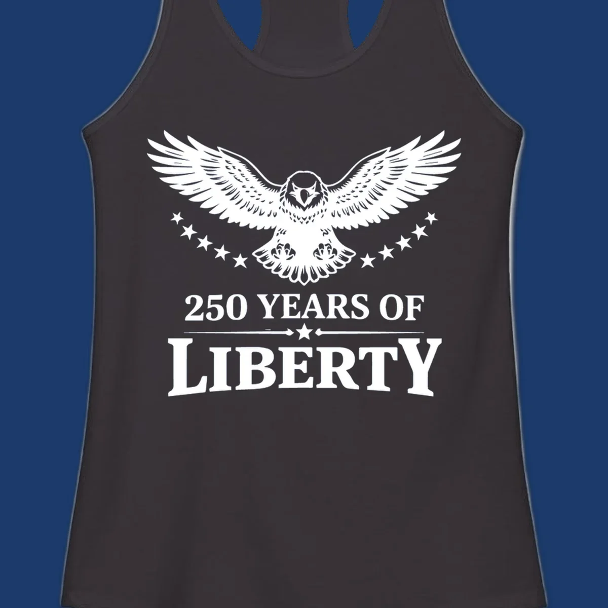 America 250th anniversary eagle with wings spread and '250 Years Of Liberty' text.