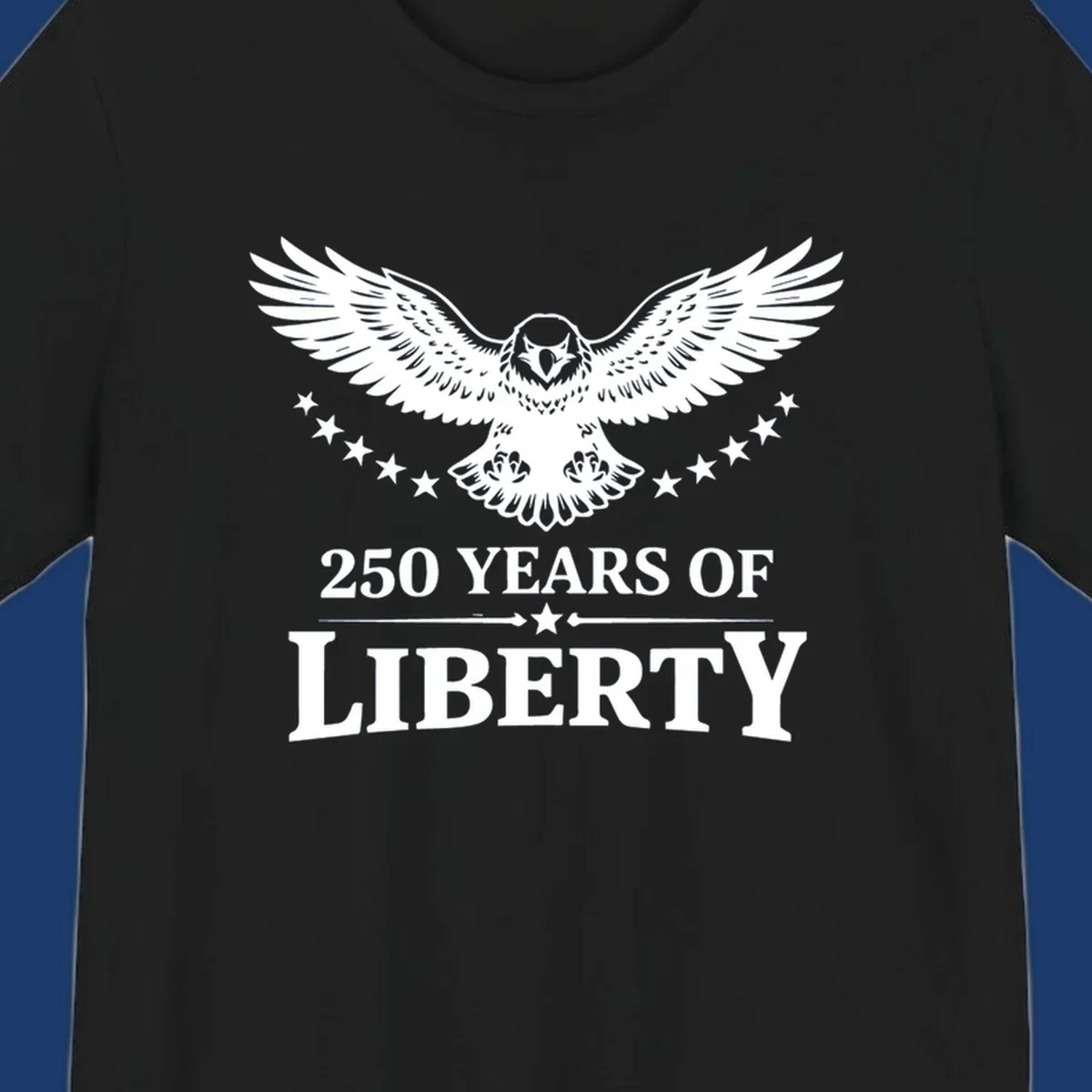 America 250th anniversary eagle with wings spread and '250 Years Of Liberty' text.