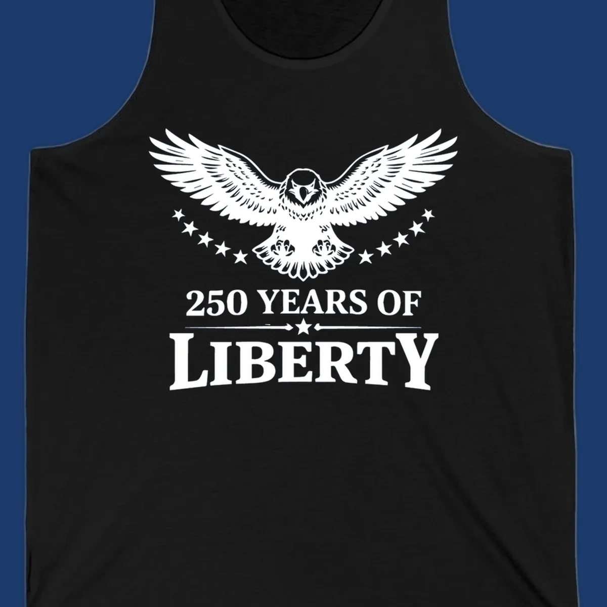 America 250th anniversary eagle with wings spread and '250 Years Of Liberty' text.