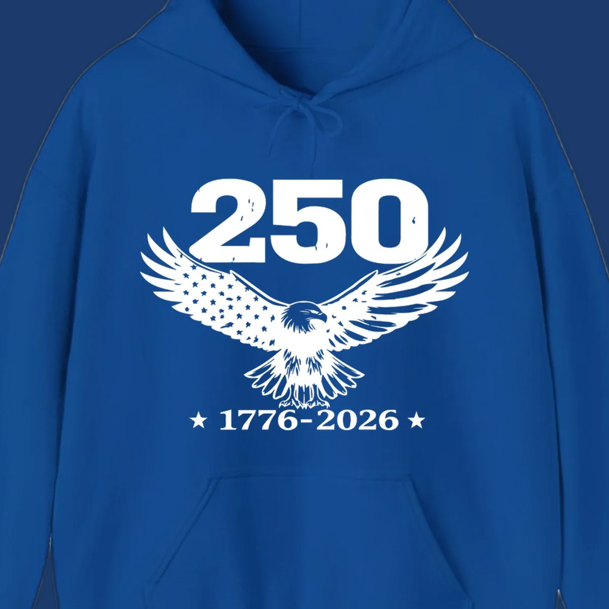 America 250th anniversary design with eagle and flag, 1776-2026.