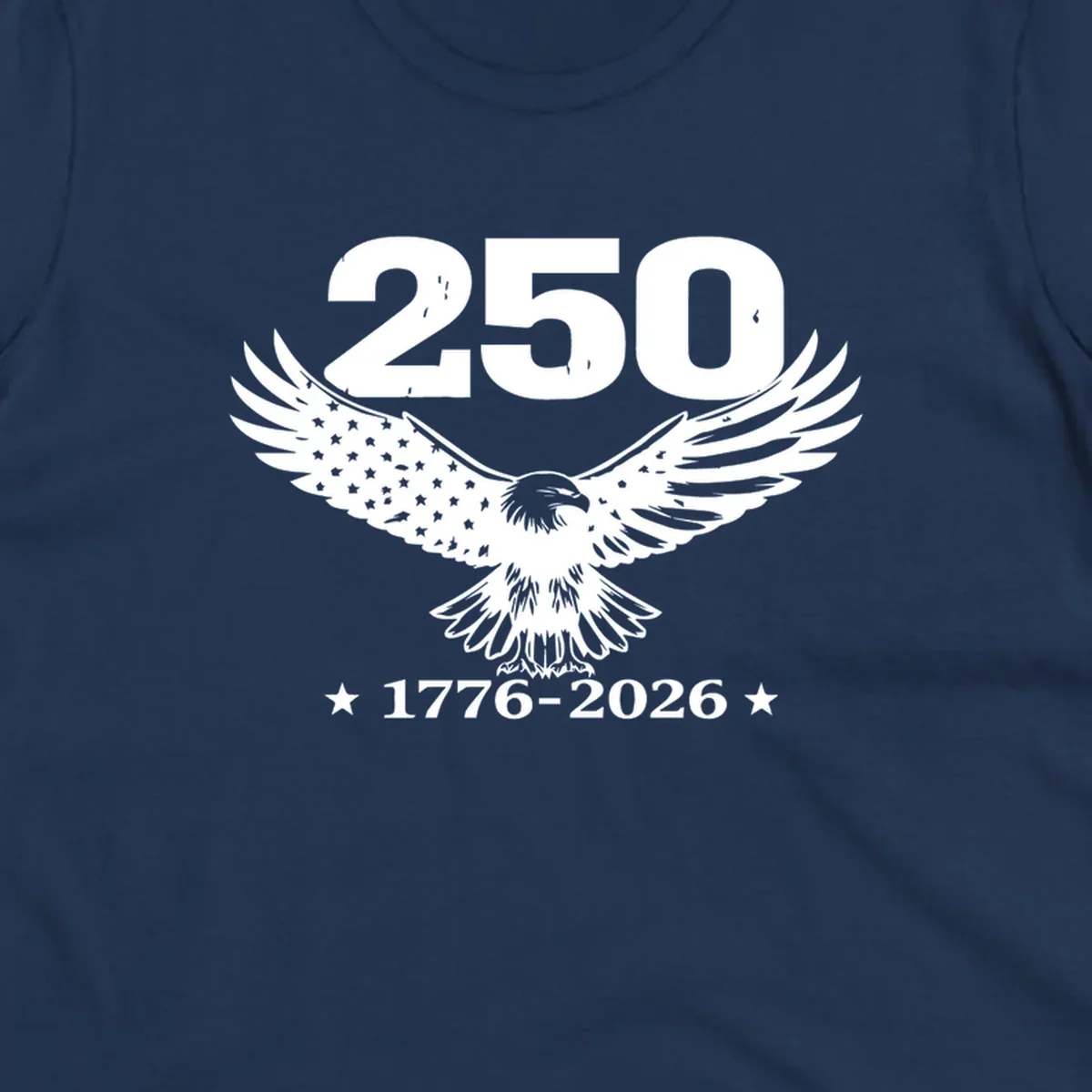 America 250th anniversary design with eagle and flag, 1776-2026.